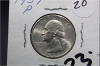 1939-P Washington Silver Quarter