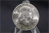 1948-D Uncirculated Franklin Silver Half Dollar