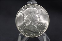 1950-D Uncirculated Franklin Silver Half Dollar