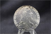 1780 Silver Thaler Restrike Coin