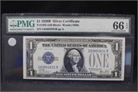 1928B Certified $1 Silver Certificate Gem 66