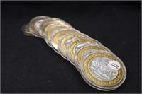Lot of 10 Mixed .999 Silver Casino Tokens