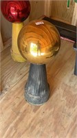 Yellow Glass Gazing Ball Decoration