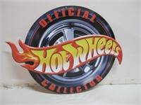 19" Embossed Hot Wheels Metal Sign