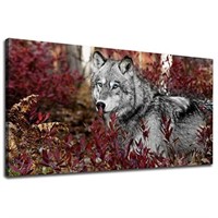 Brand New   Wolf Canvas Wall Art Animal Wall Decor