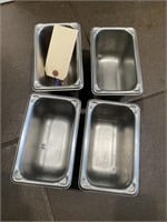 4 pcs-Stainless Steel Warming Tray Pans-Small