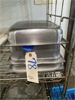 4 pcs-Stainless Steel Warming Tray Pans-Large