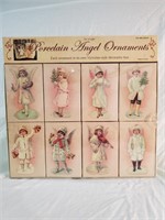 8 Porcelain Angel Ornaments- Victorian Style -