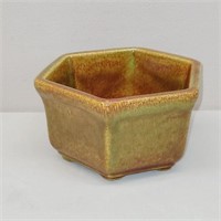 Haeger Hexagonal Glazed Pottery Planter # 4002