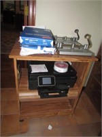stand,printer,hole punchers & print paper
