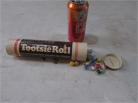tootsie roll bank & marbles