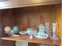 fostoria candleholders,waterford crystal & glass