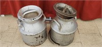 Antique Cream cans, have been painted, has some