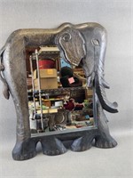 Copper Clad Elephant Framed Mirror