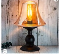 MSRP $37 Battery Operated Glass Top Lamp