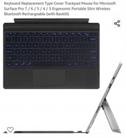 MSRP $50 Bluetooth Rechargeabl Keyboard SurfacePro