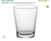 MSRP $25 Set 12 Clear Shot Glasses