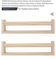 MSRP $20 Set 2 Wood Wall Shelves