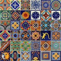 COLOR Y TRADICIÓN Mexican Tiles 4x4- Hand-painted