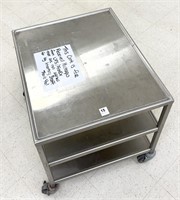 Stainless steel 3 tier rolling support cart,