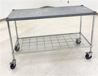 Amco rolling cart with a polymer top shelf