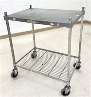 Amco rolling cart with a polymer top shelf