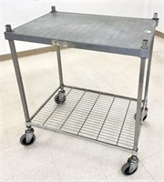 Amco rolling cart with a polymer top shelf