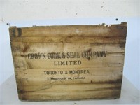 WOODEN CROWN CORK & SEAL BOX