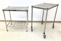 Amco single tier rolling cart, shelf is polymer,