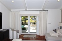 Pair of Linen curtains and rods