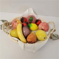 Glass fruit basket