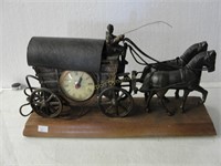 Metal Freight Wagon Desk Clock
