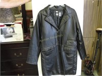 Leather Long Coat, Made in Italy