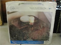 Square Accent Table Glass Top
