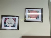 2 Framed Inspirational Pictures - 16 x 13