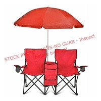 GoTeam Double Folding Camping Chair Set