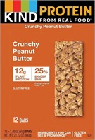 Gluten Free Protein Bars Crunchy Peanut Butter(12)