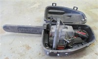 Craftsman 18" chainsaw and case. Note: Pulls