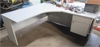 2 Drawer corner desk. Measures 65" x 65".