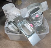 Tote of misc. duct fittings.