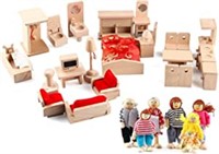 Dollhouse Furniture Accessories 5 Set Wooden Bat