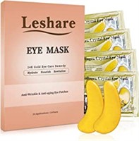 Leshare 24K Gold Eye Mask with Natural Plant Ext