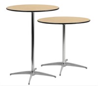 Natural Round Contemporary/Modern Adjustable Table