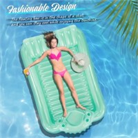 Inflatable Tan Pool Lounge Float Mint