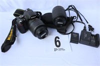 Nikon D60 Camera with Battery, Charger & Extra