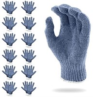 As-is 9" M Grey String Knit Glove Liners. Protect