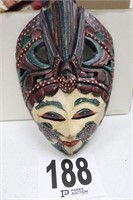 12" Tall Wooden African Mask(B1)
