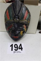 11" Tall Wooden African Mask(B1)