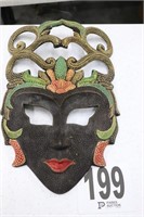 16" Tall Wooden African Mask(B1)