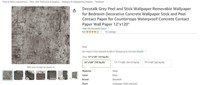 Decotalk Grey Peel and Stick Wallpaper Removable